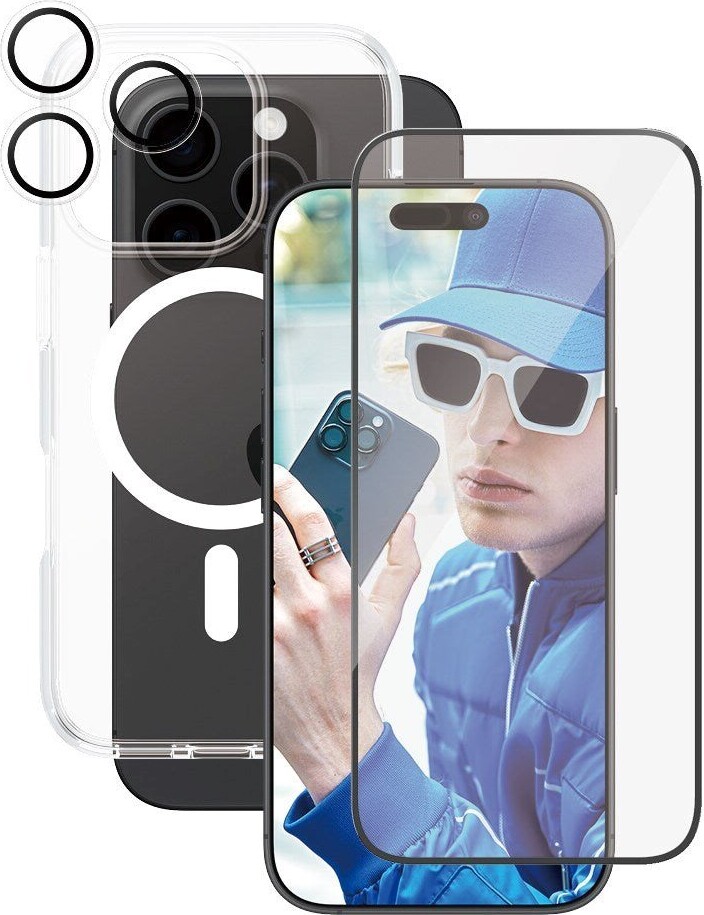 Care By Panzerglass - Iphone 16 Pro - 3-I-1 Cover Sæt - Gennemsigtig