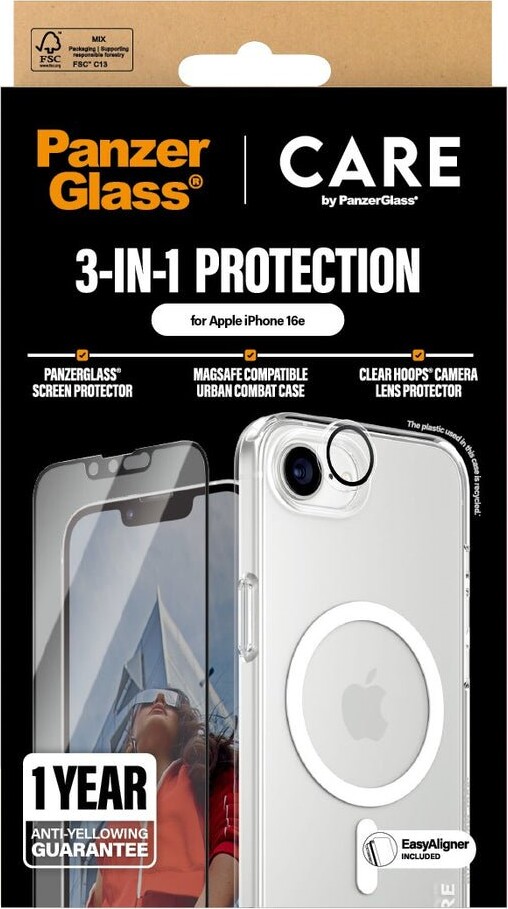 Panzerglass - 3-I-1 - Beskyttelse Til Iphone 16E