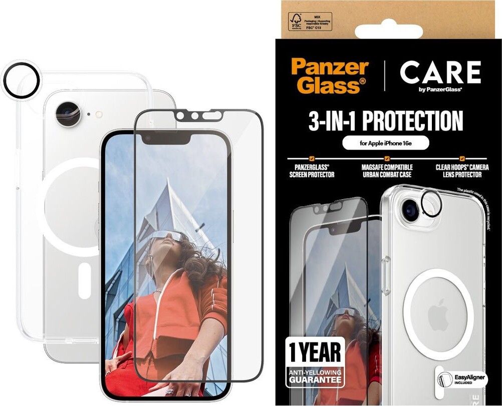 Panzerglass - 3-I-1 - Beskyttelse Til Iphone 16E