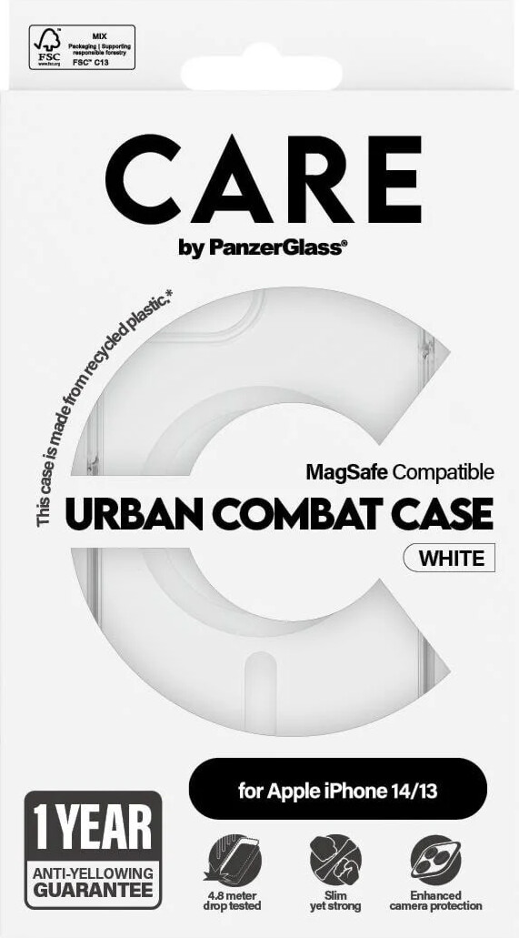 Care By Panzerglass - Iphone 1413 - Cover - Gennemsigtig Hvid