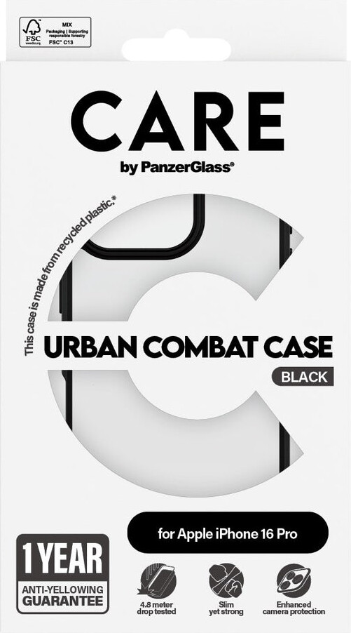Care By Panzerglass - Iphone 16 Pro - Urban Combat Case - Black