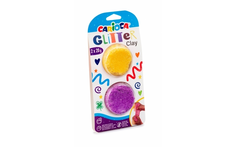 Carioca - Glimmer Modellervoks - 2-Pak - Assorteret