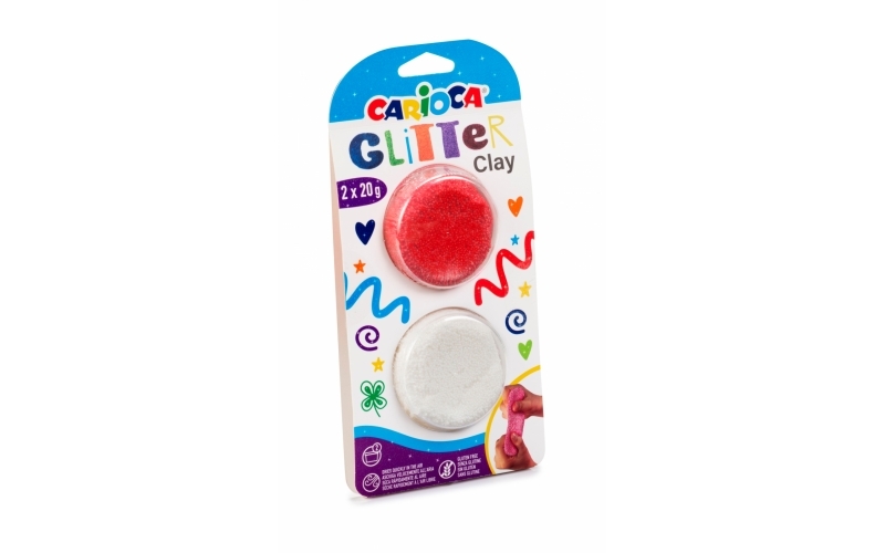 Carioca - Glimmer Modellervoks - 2-Pak - Assorteret