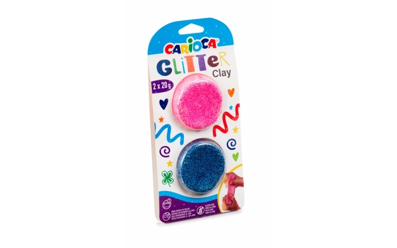 Carioca - Glimmer Modellervoks - 2-Pak - Assorteret