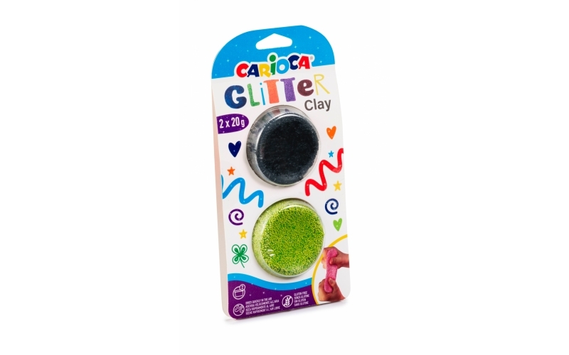 Carioca - Glimmer Modellervoks - 2-Pak - Assorteret