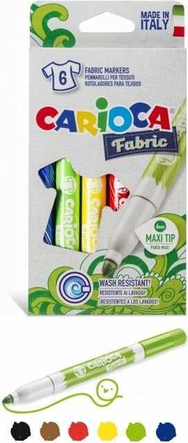 Carioca - Tekstil Tusser - Maxi Tip - 6 Farver