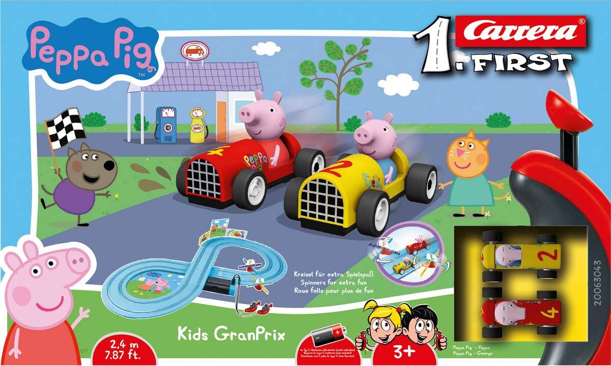 Carrera First Racerbane - Gurli Gris - Kids Granprix - Inkl 2 Biler