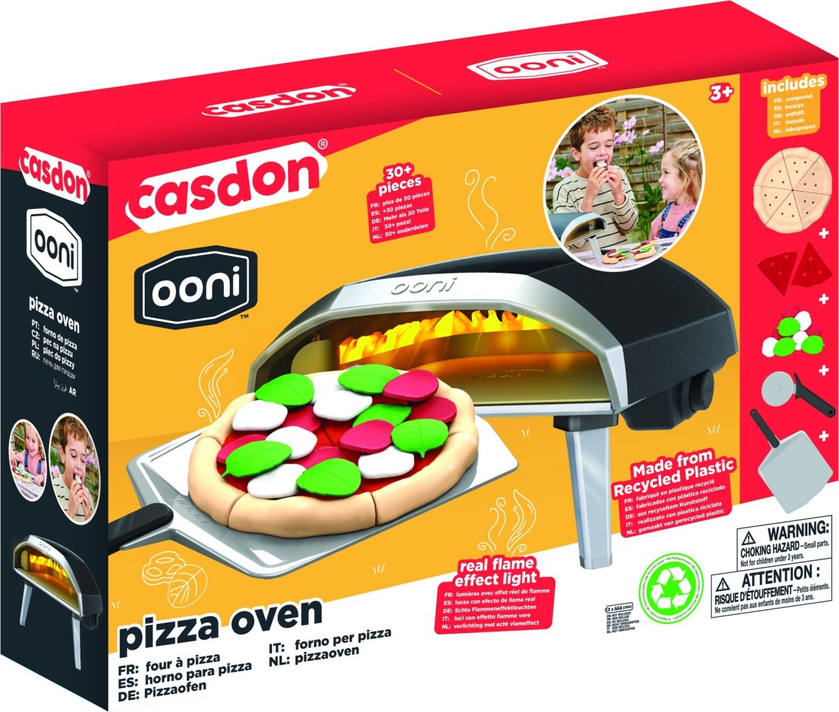 Pizzaovn Legetøj Sæt Med Lyseffekter - Casdon - Ooni Koda 16