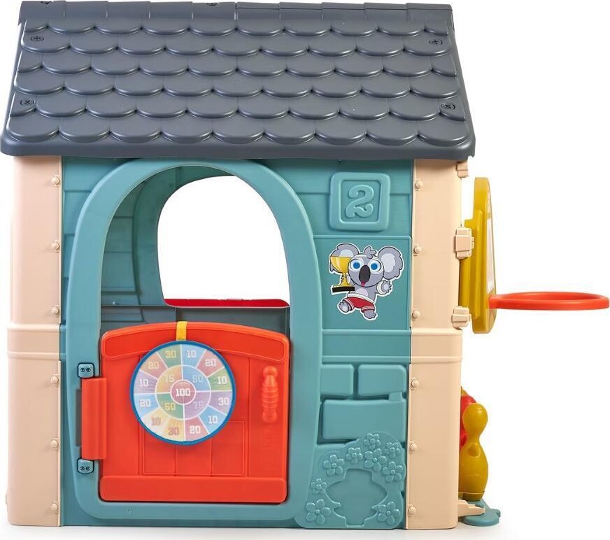 Feber - Legehus I Plast Til Børn - Udendørs - Med Aktiviteter