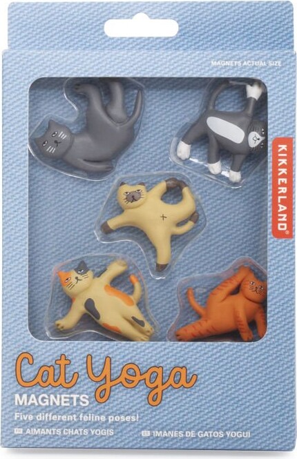 Kikkerland - Katte Magneter - Yoga - 5 Stk