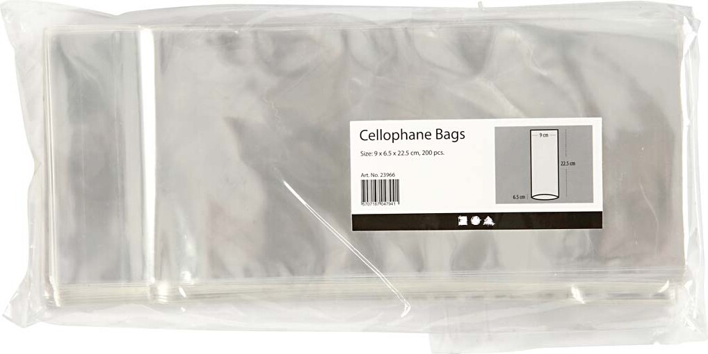 Cellofanposer - H 22 5 Cm - Str 9X6 5 Cm - 200 Stk