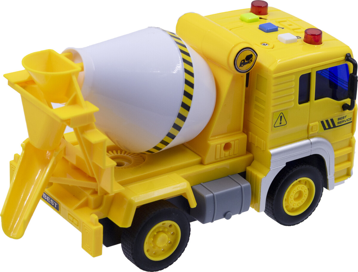 Cementblander Legetøj Med Lys Og Lyd - Gul - 18 Cm