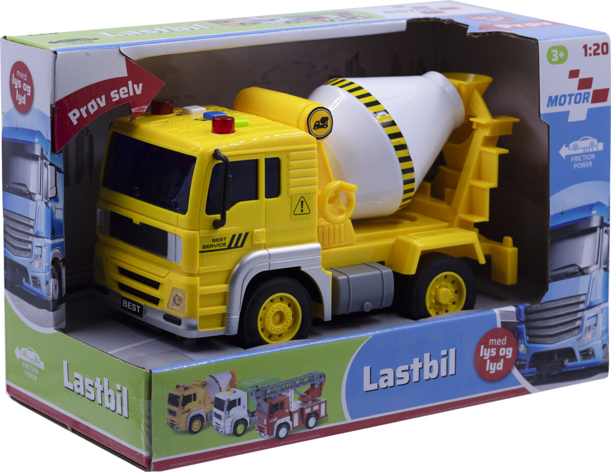 Cementblander Legetøj Med Lys Og Lyd - Gul - 18 Cm