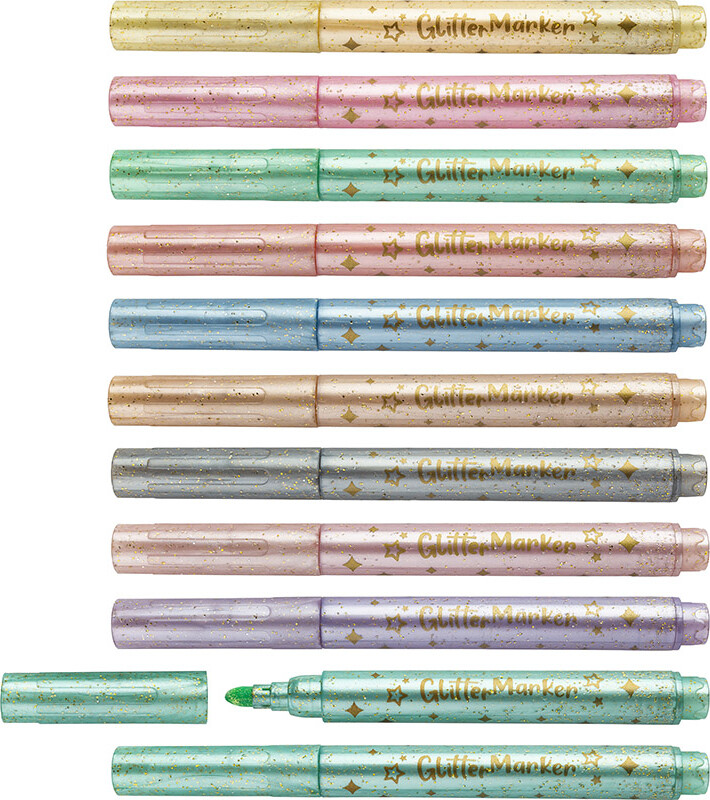 Centrum Glittertusser 10 Stk Pastel
