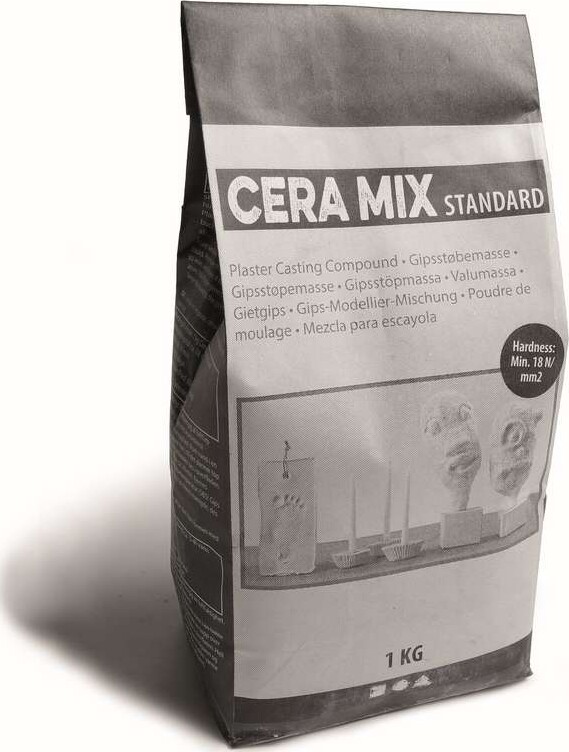 Cera-Mix Standard Modelgips - Lys Grå - 1 Kg