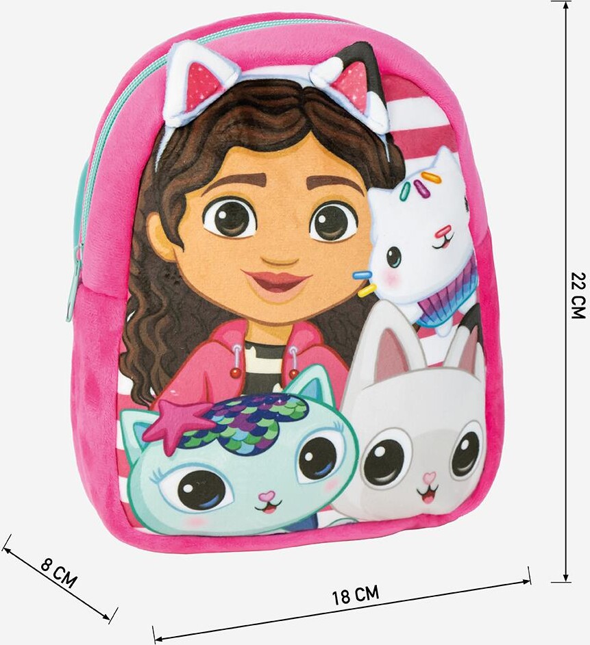 Gabby S Dollhouse - Børnehave Rygsæk - Plys Pink