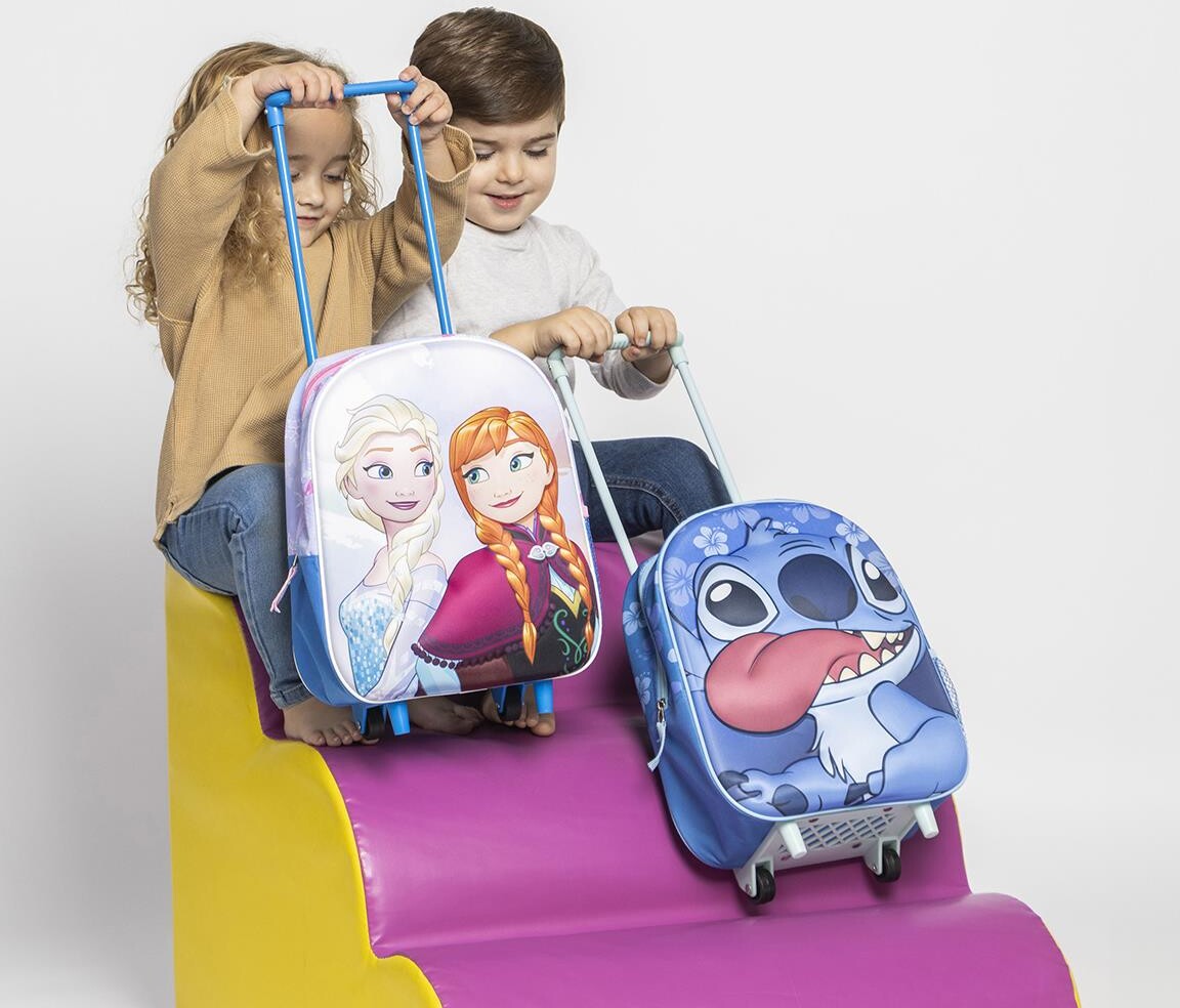 Stitch - 3D Trolley Rygsæk Til Børn - Blå