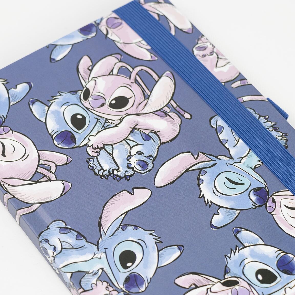 Stitch Angel - Notesbog Sæt Inkl Kuglepen - Blå