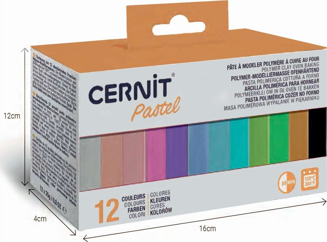Cernit Gaveæske 12X25G Pastel