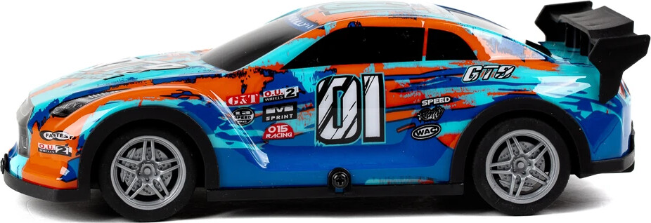 Fjernstyret Bil Med Lys - Champion Gt9 Road Stars - 1 22 - Blå Og Orange