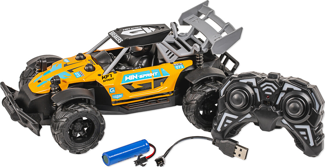 Chaser Rc Wlight 1 18 2 4Ghz 3 7V 500Mah Orange - Tec-Toy