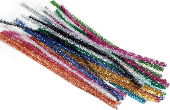 Piberensere - L 30 Cm - B 8 Mm - Glitter - Forskellige Farver - 24 Stk