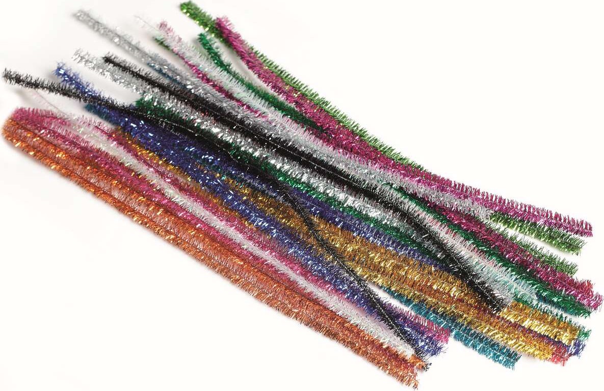Piberensere - L 30 Cm - B 8 Mm - Glitter - Forskellige Farver - 24 Stk