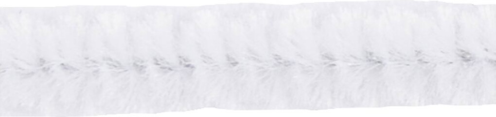 Chenille - L 30 Cm - Tykkelse 4 Mm - Hvid - 50 Stk