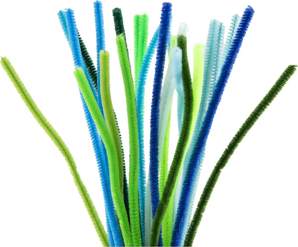 Chenille Piberensere - L 30 Cm - Tykkelse 6 Mm - Grønturkis Harmoni - 25