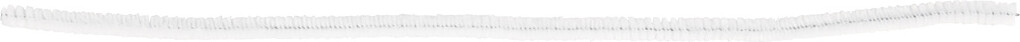 Chenille Piberensere - L 30 Cm - Tykkelse 6 Mm - Hvid - 50 Stk