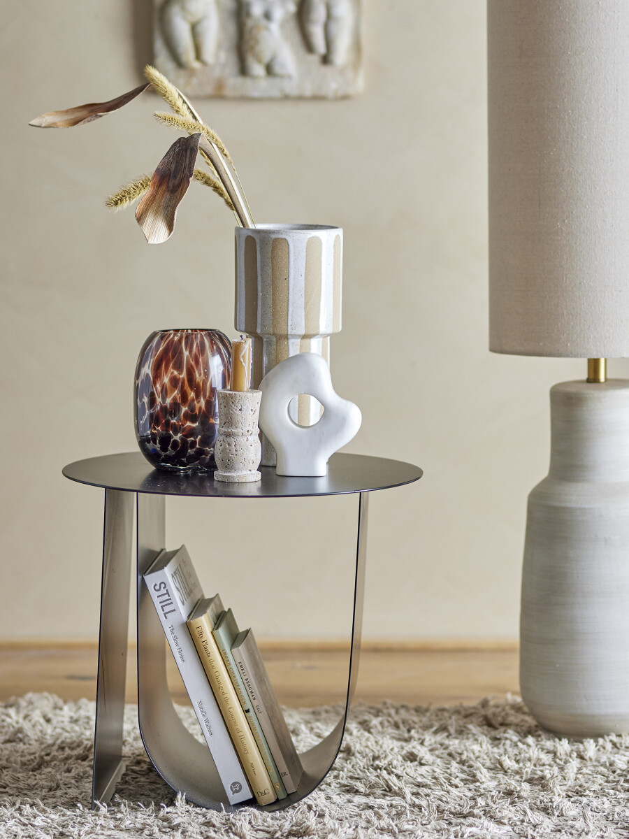 Bloomingville - Cher Sidebord - Sort - Metal - Rundt