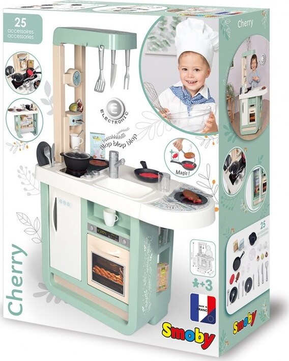 Smoby - Legekøkken Med Tilbehør - Cherry Kitchen