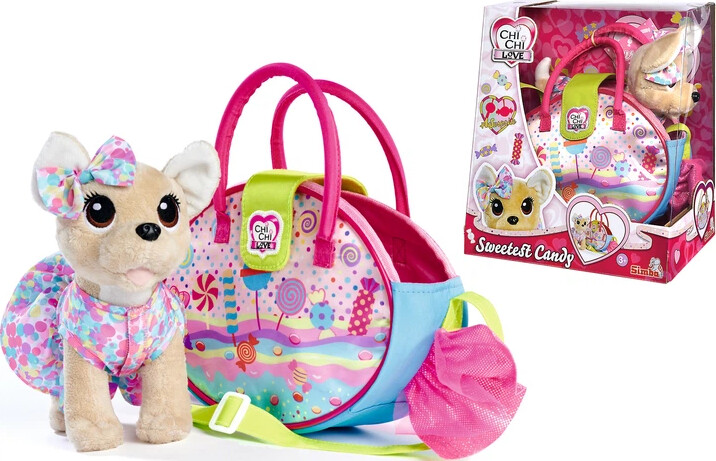 Chi Chi Love - Chihuahua Hundehvalp Bamse I Taske - Sweetest Candy - 20 Cm