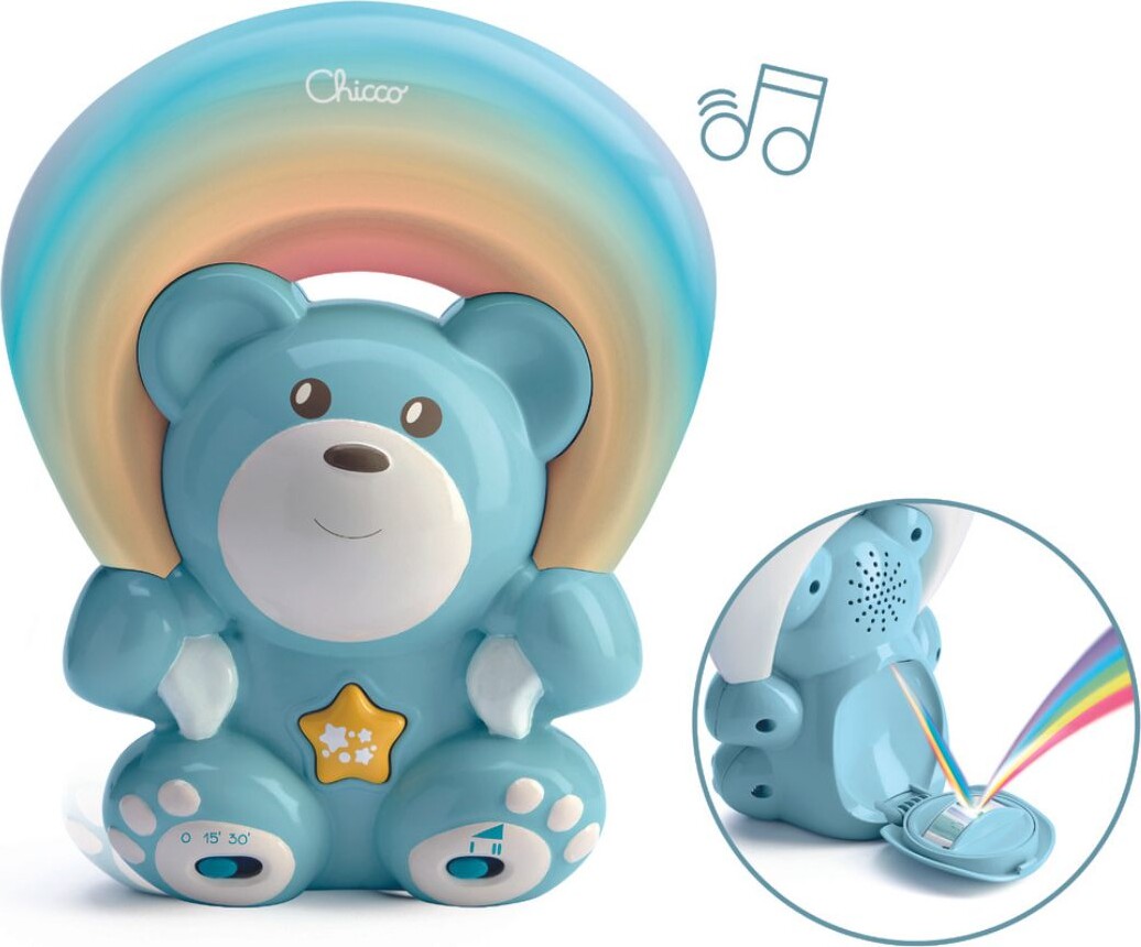 Chicco - Rainbow Bear Lyseblå