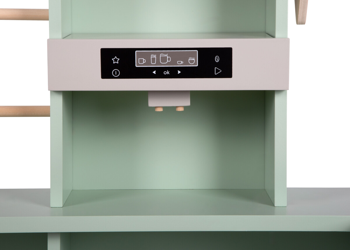 Small Foot - 2-I-1 Legebutik Og Legekøkken Til Børn - Træ - Grøn