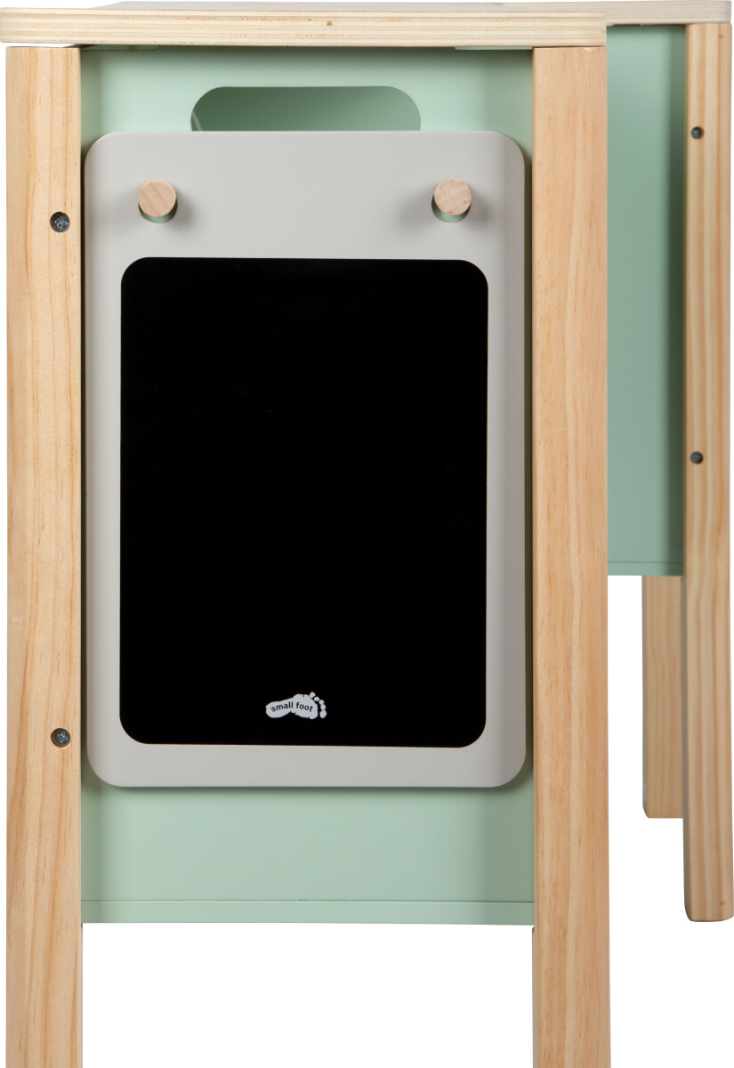 Small Foot - 2-I-1 Legebutik Og Legekøkken Til Børn - Træ - Grøn