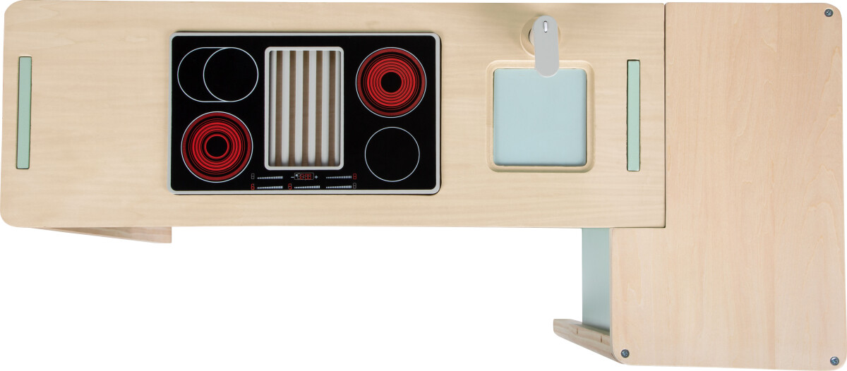 Small Foot - 2-I-1 Legebutik Og Legekøkken Til Børn - Træ - Grøn