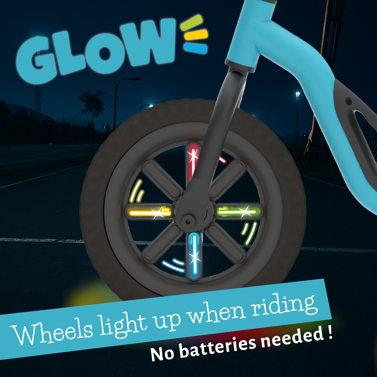 Chillafish - Glow 10 Balance Bike With Light Up Wheels - Sky Cpch02Sky