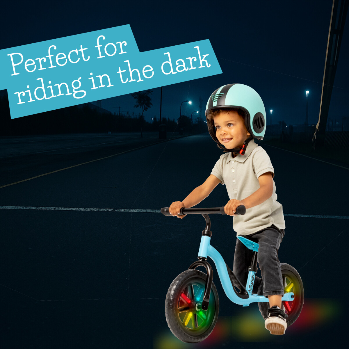 Chillafish - Glow 10 Balance Bike With Light Up Wheels - Sky Cpch02Sky