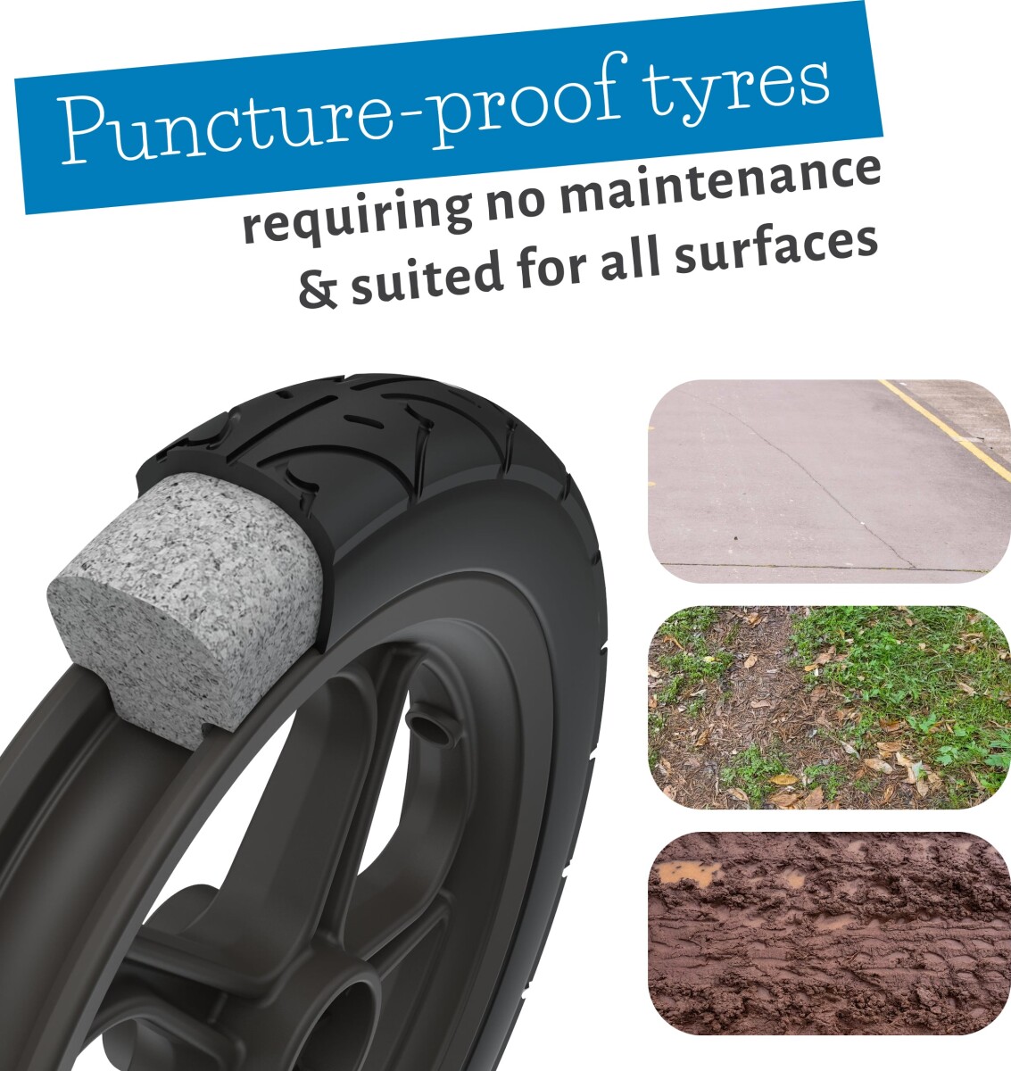 Chillafish - Sport 12 Letvægts-Balancecykel Med Rubberskin Dæk - Marinebl