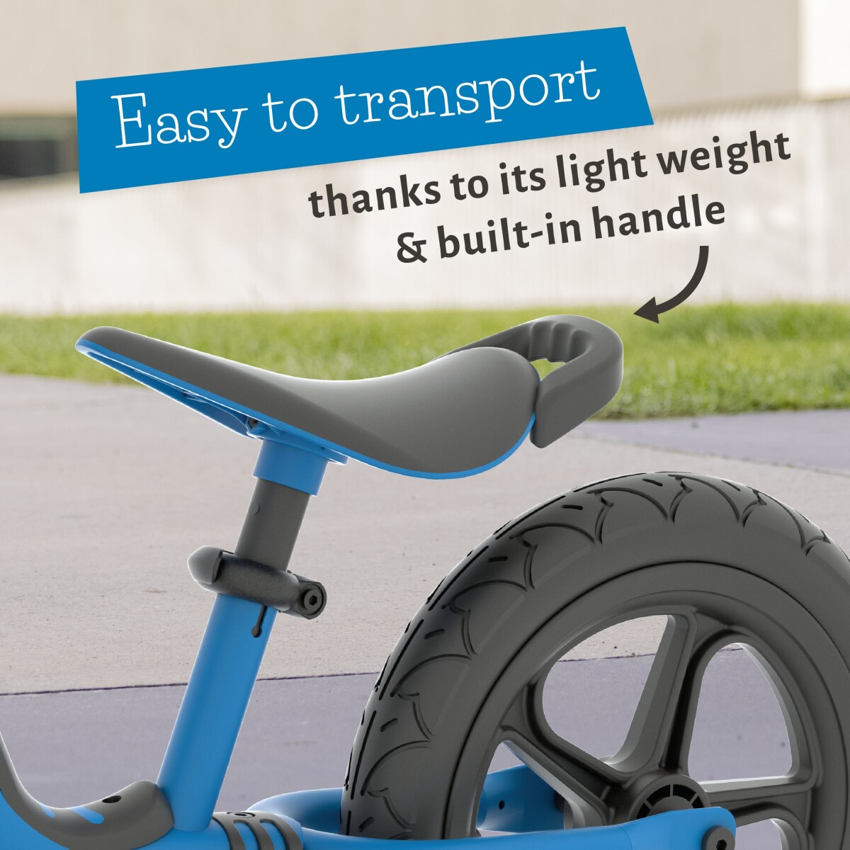 Chillafish - Sport 12 Letvægts-Balancecykel Med Rubberskin Dæk - Marinebl