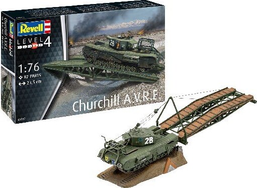 Revell - Churchill Avre Tank Byggesæt - 1 76 - Level 4 - 03297