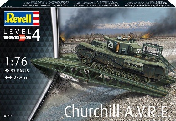 Revell - Churchill Avre Tank Byggesæt - 1 76 - Level 4 - 03297