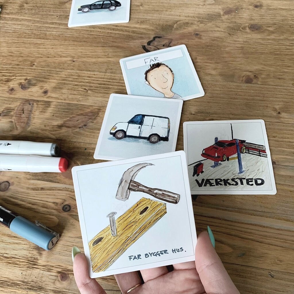 Tegn Selv Pictogram Kort - Sæt Med 30 Stk - Ciha
