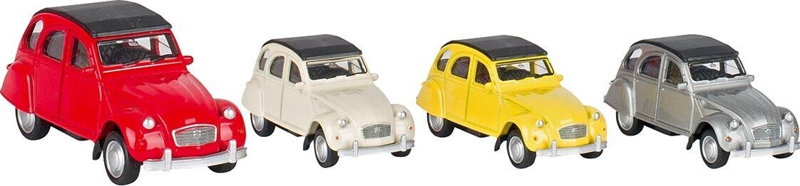 Citroen 2Cv Die - Cast Med Pull Back 1 60 - Assoteret