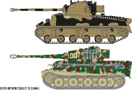 Airfix - Tiger 1 Sherman Firefly Tanks Byggesæt - 1 72 - A50186