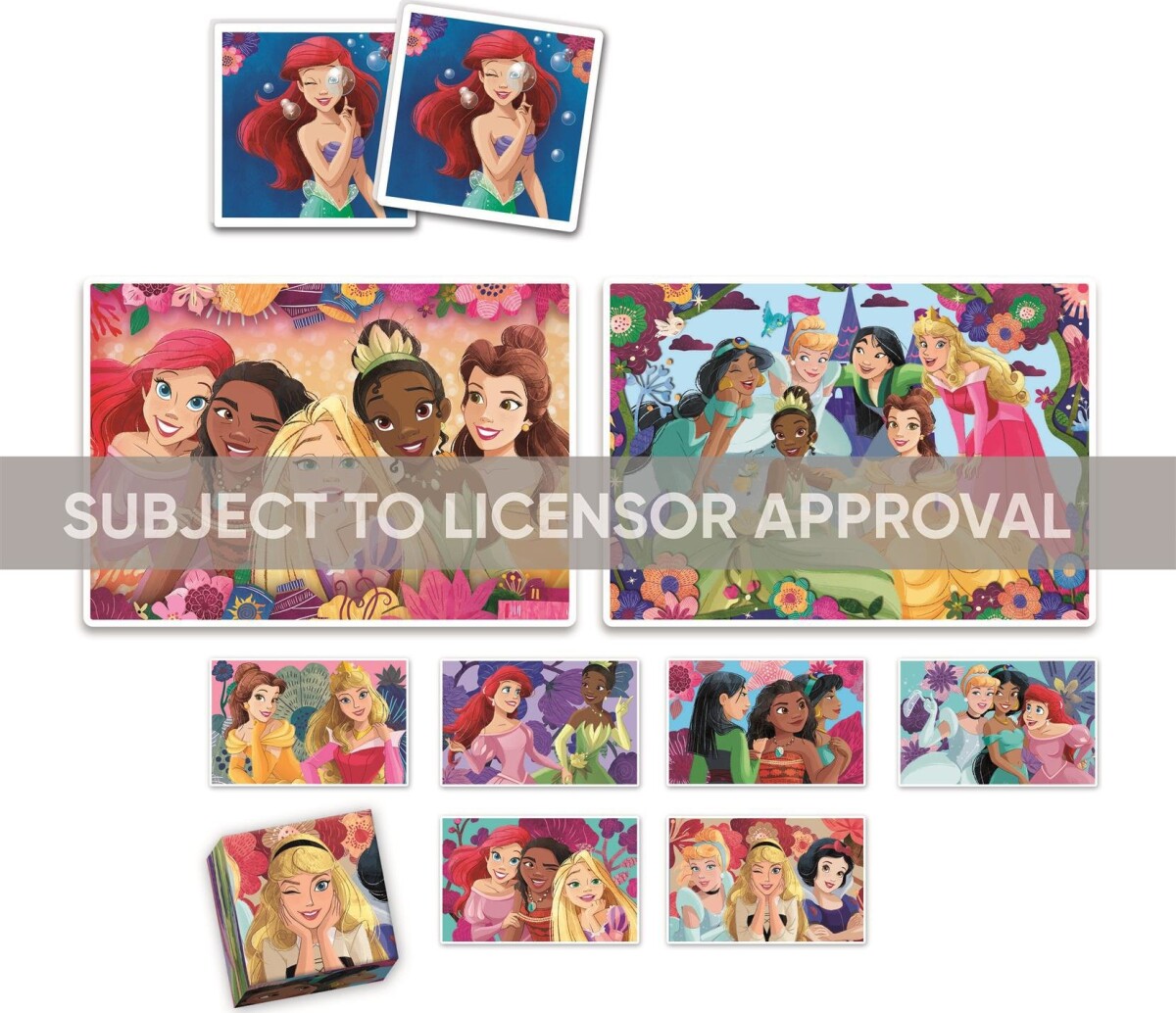 Disney Princess Puslespil Og Vendespil - Edukit 4-I-1 - Clementoni