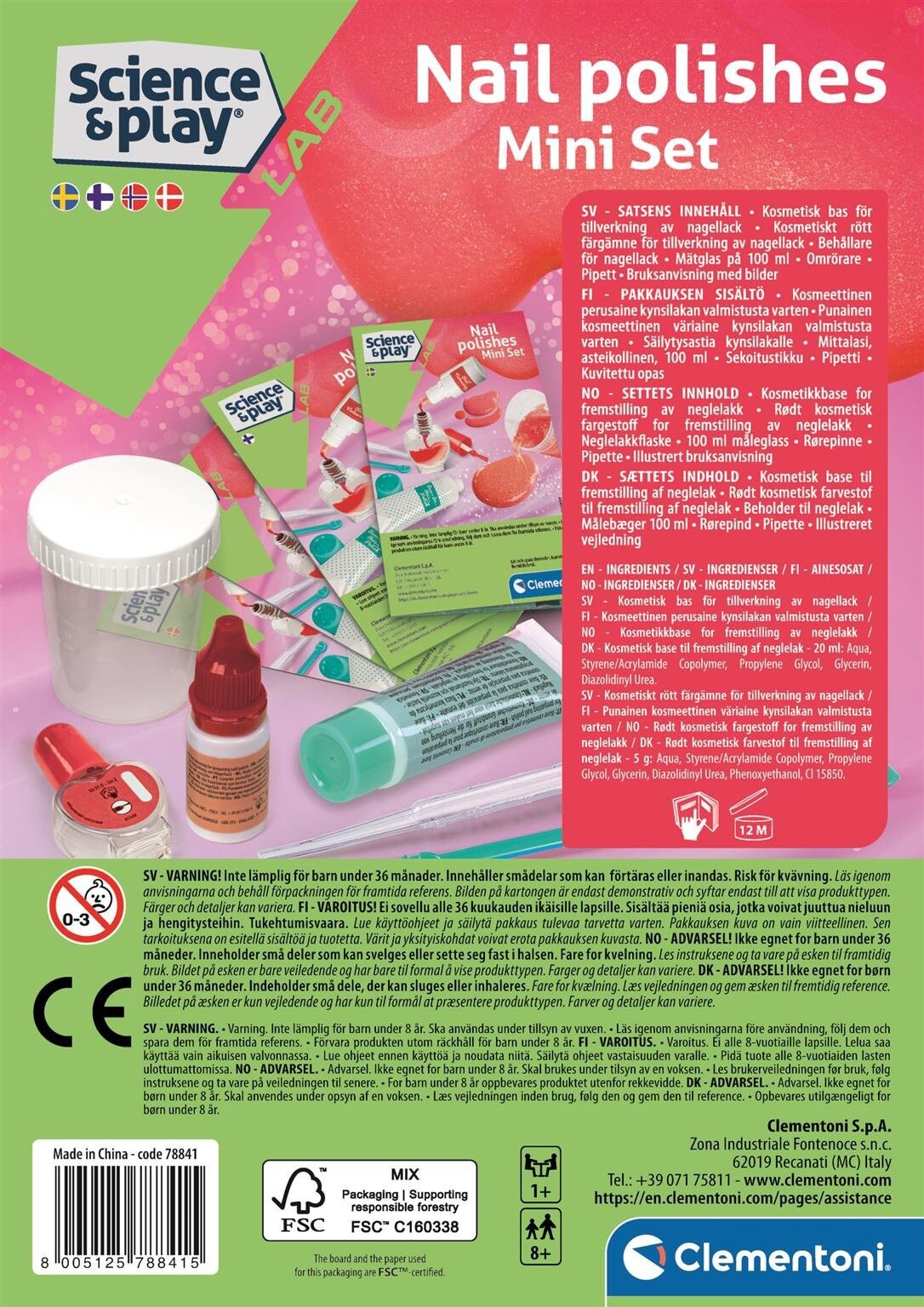 Clementoni - Science Play Lab - Lav Selv Neglelak Sæt