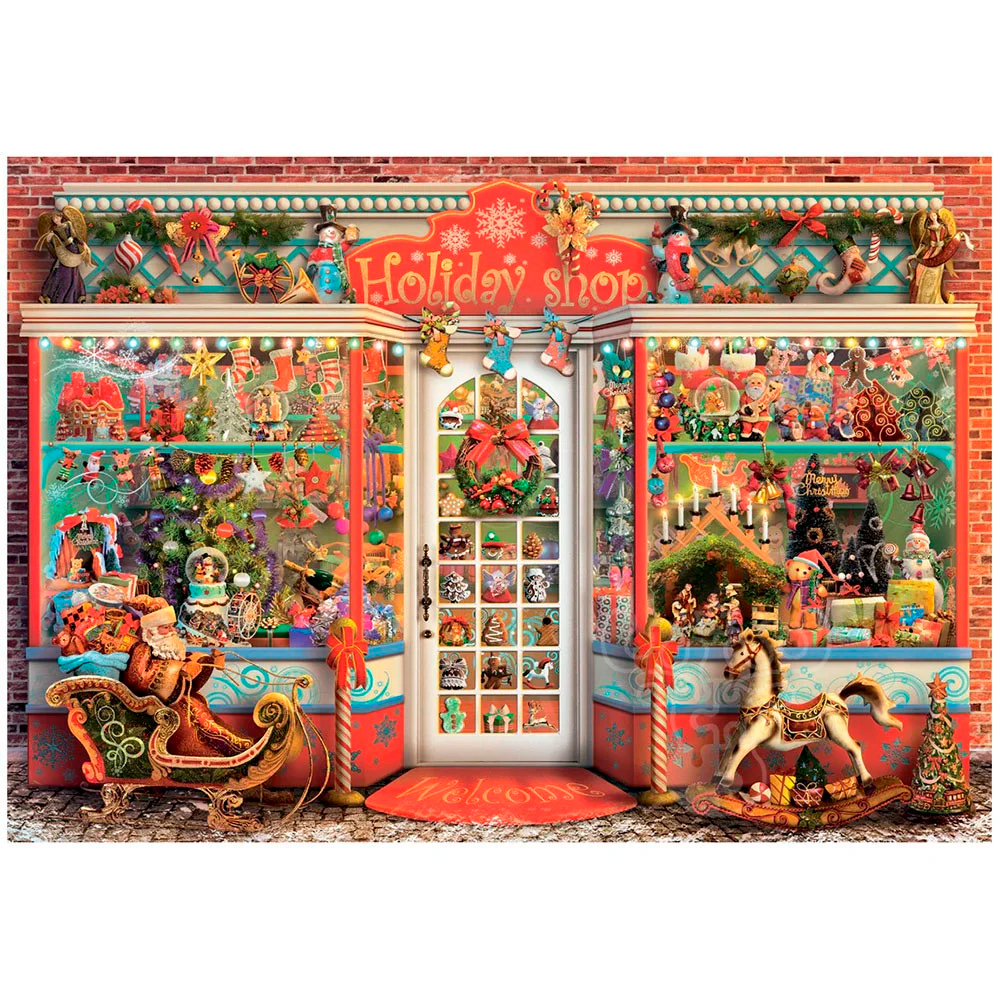Clementoni Puslespil - Holiday Shop - High Quality - 1000 Brikker