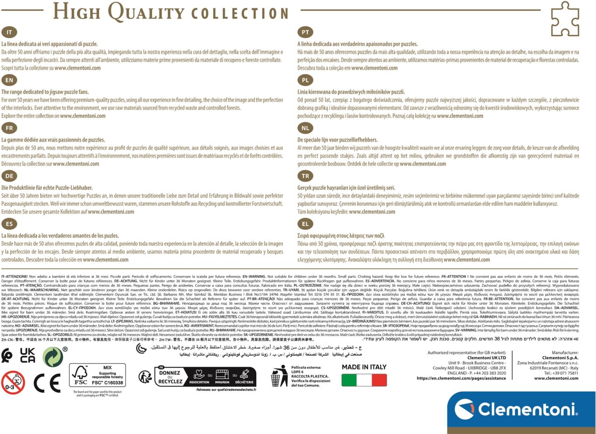 Clementoni Puslespil - Krøllede Haler - Colorboom - 500 Brikker